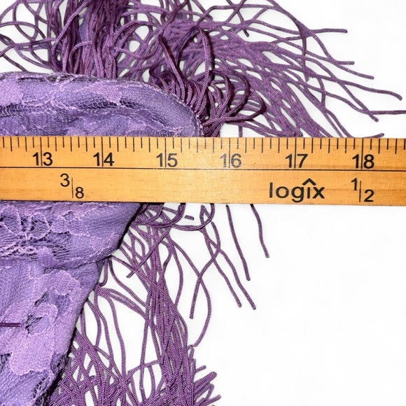 ASOS Lavender Fringe Midi Dress - Picture 6 of 9